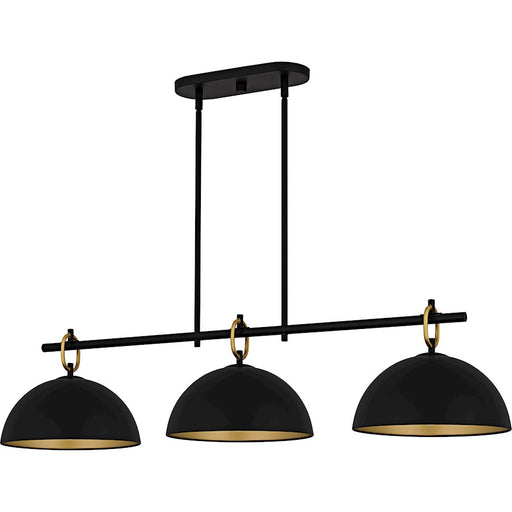 Quoizel Cleo 3Light Island Light, Matte Black/Metal