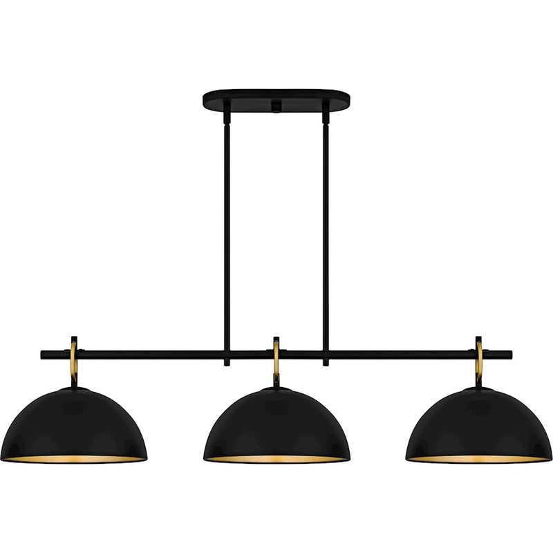 Quoizel Cleo 3Light Island Light, Matte Black/Metal