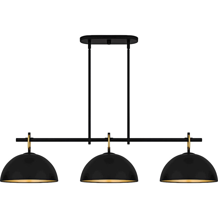 Quoizel Cleo 3Light Island Light, Matte Black/Metal