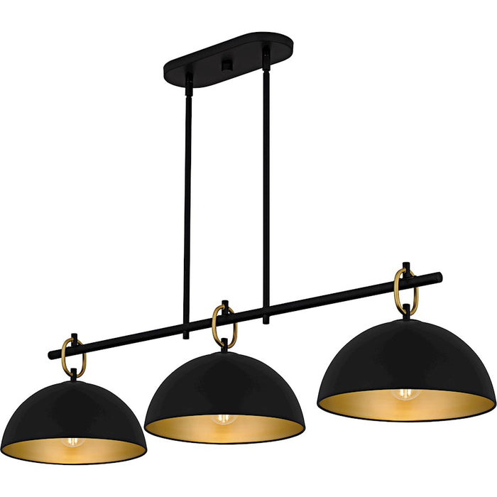 Quoizel Cleo 3Light Island Light, Matte Black/Metal