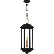 Quoizel Crestfield 3Lt 27" Outdoor Lantern, Black/Clear - CFD1910MBK