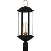 Quoizel Crestfield 3Lt 28" Outdoor Lantern, Black/Clear - CFD9010MBK