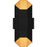 Quoizel Chasm Outdoor Lantern, Matte Black Gold