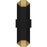 Quoizel Chasm Outdoor Lantern, Matte Black Gold