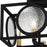 Quoizel Chalamont 4 Light Semi-Flush Mount, Black/Clear Texture