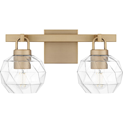Quoizel Celina 2Light Bath Light, Bronze Gold/Clear Faceted Glass - CIA8616BGD