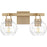 Quoizel Celina 2Light Bath Light, Bronze Gold/Clear Faceted Glass