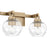 Quoizel Celina 2Light Bath Light, Bronze Gold/Clear Faceted Glass