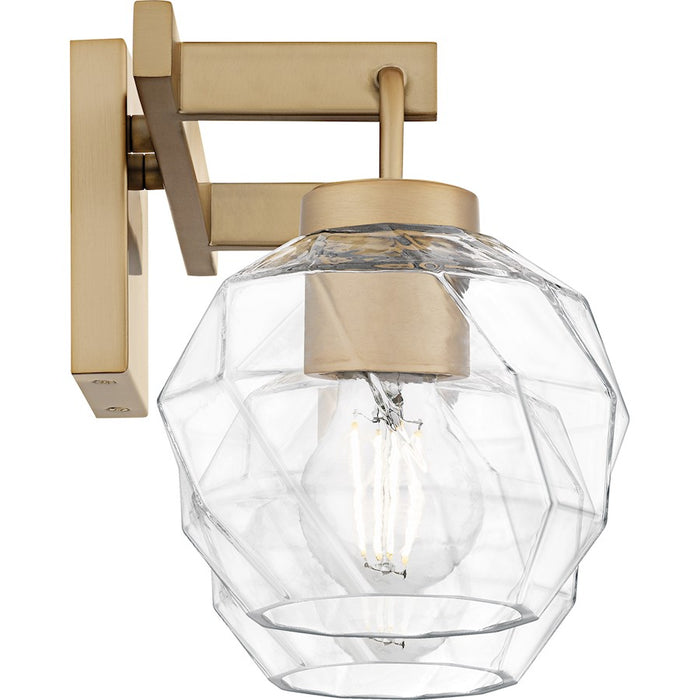 Quoizel Celina 2Light Bath Light, Bronze Gold/Clear Faceted Glass