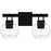 Quoizel Celina 2Light Bath Light, Matte Black/Clear Faceted Glass - CIA8616MBK
