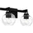 Quoizel Celina 2Light Bath Light, Matte Black/Clear Faceted Glass