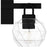 Quoizel Celina 2Light Bath Light, Matte Black/Clear Faceted Glass