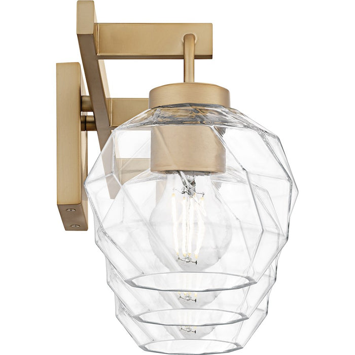 Quoizel Celina 3Light Bath Light, Bronze Gold/Clear Faceted Glass