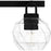 Quoizel Celina 3Light Bath Light, Matte Black/Clear Faceted Glass