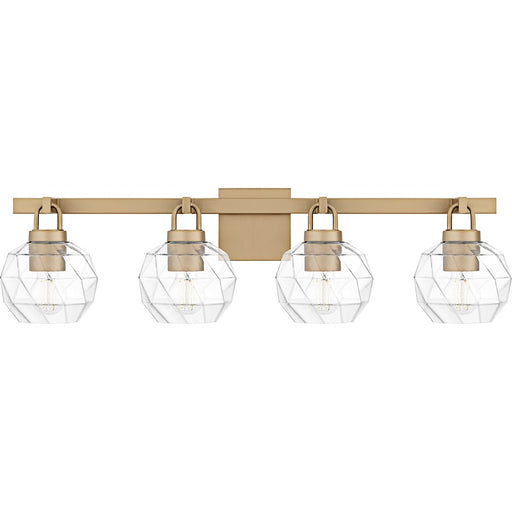 Quoizel Celina 4Light Bath Light, Bronze Gold/Clear Faceted Glass - CIA8632BGD