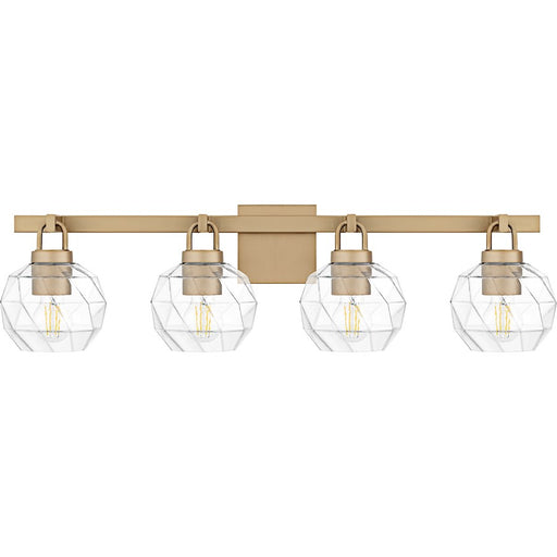 Quoizel Celina 4Light Bath Light, Bronze Gold/Clear Faceted Glass