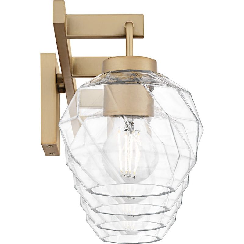 Quoizel Celina 4Light Bath Light, Bronze Gold/Clear Faceted Glass