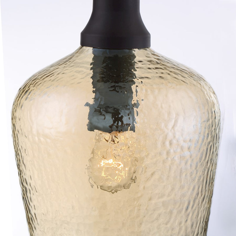 Quoizel Kendrick 11.5in 1-Light Mini Pendant | Transitional Western Bronze and Smoke Hammered Glass | Kitchen Island & Dining Room | Model CKKD1512WT