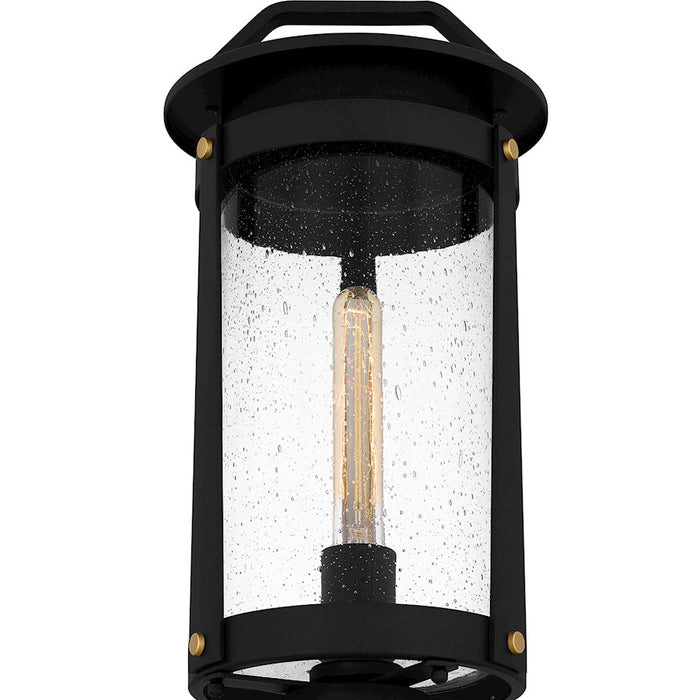 Quoizel Clifton 1 Light 20" Outdoor Lantern, Earth Black/Clear Seedy