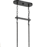 Quoizel Calligraphy 6 Light Island Chandelier, Old Black