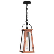 Quoizel Carolina 7in 1-Light Mini Pendant | Traditional Aged Copper and Clear Glass | Kitchen Island & Dining Room | Model CLN1507AC