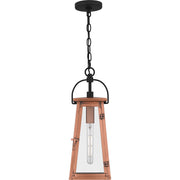Quoizel Carolina 20in 1-Light Outdoor Hanging Lantern | Traditional Aged Copper and Clear Glass | Front Porch & Entryway | Model CLN1907AC