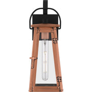 Quoizel Carolina 16in 1-Light Outdoor Wall Lantern | Traditional Aged Copper and Clear Glass | Front Door & Porch Sconce | Model CLN8406AC