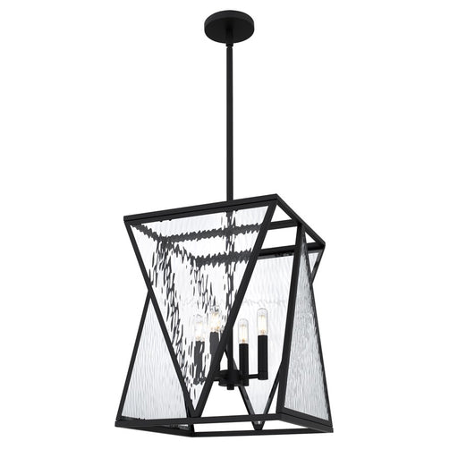 Quoizel Clovis 4-Lt Matte Black Pendant, Matte Black - CLO1814MBK
