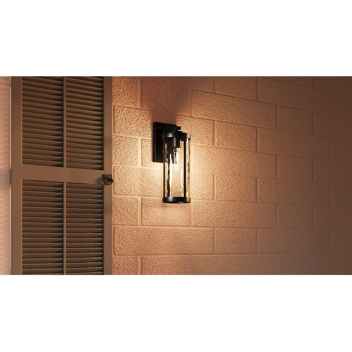 Quoizel Culpo 1 Light Outdoor Lantern, Matte Black/Clear Water