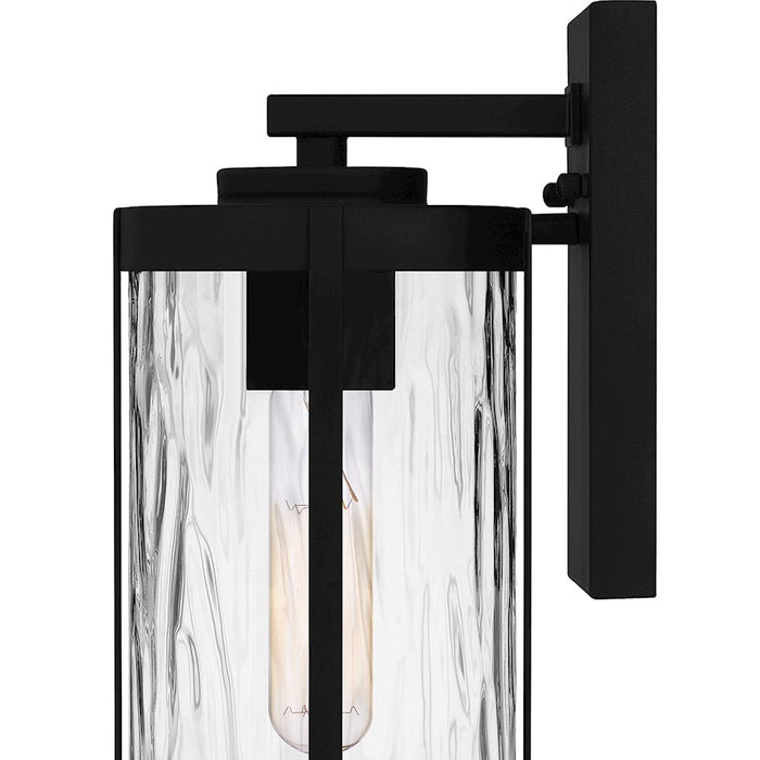 Quoizel Culpo 1 Light Outdoor Lantern, Matte Black/Clear Water