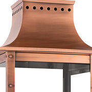 Quoizel Chalmers 12in 3-Light Outdoor Lantern | Traditional Aged Copper and Clear Glass | Front Porch & Entryway | 12 x 12 x 26 in | Model CM9012AC