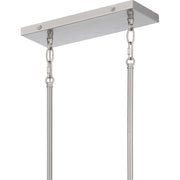 Quoizel Camilla 38in 4-Light Island Chandelier | Glam Brushed Nickel and Clear Glacier Crystal Glass | Kitchen Island & Dining Room | Model CMI438BN