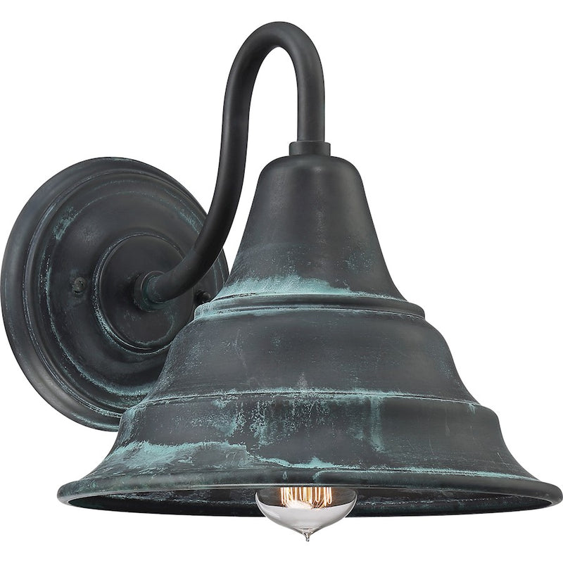 Quoizel Carmel 1 Light Large Outdoor Wall Lantern, Aged Verde