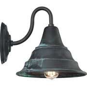 Quoizel Carmel 1 Light Large Outdoor Wall Lantern, Aged Verde