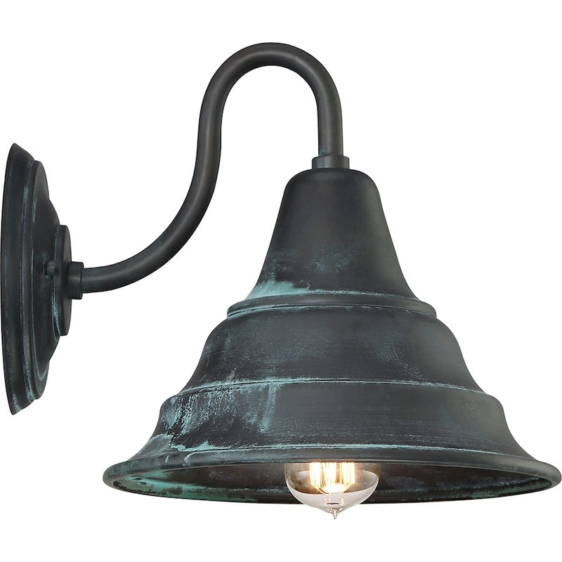 Quoizel Carmel 1 Light Large Outdoor Wall Lantern, Aged Verde