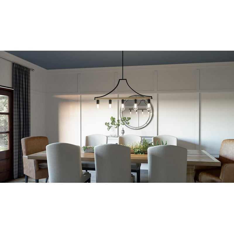 Quoizel Colombes 5 Light 19" Chandelier, Grey Ash