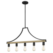Quoizel Colombes 5 Light 19" Chandelier, Grey Ash