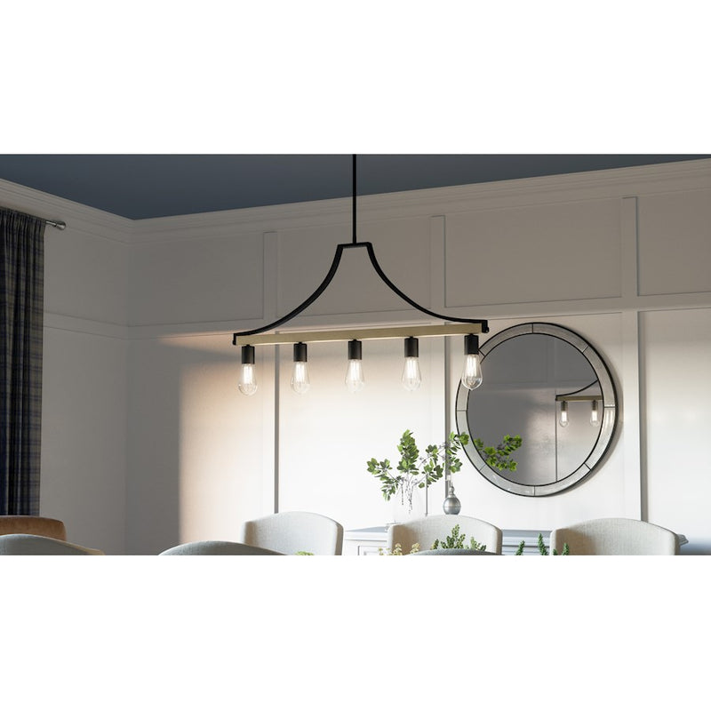 Quoizel Colombes 5 Light 19" Chandelier, Grey Ash