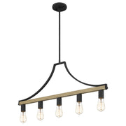 Quoizel Colombes 5 Light 19" Chandelier, Grey Ash