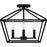 Quoizel Concho Bay 4 Light Semi-Flush Mount, Matte Black