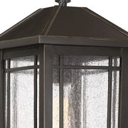 Quoizel Cedar Point 10in 1-Light Outdoor Pendant | Craftsman Palladian Bronze and Clear Seedy Glass | Covered Porch & Entryway | Model CPT1910PN