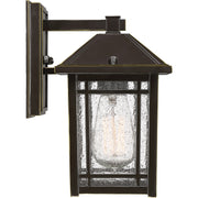 Quoizel Cedar Point 6in 1-Light Outdoor Wall Lantern | Craftsman Palladian Bronze and Clear Seedy Glass | Porch & Entryway | Model CPT8406PN