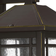 Quoizel Cedar Point 8in 1-Light Outdoor Wall Lantern | Craftsman Palladian Bronze and Clear Seedy Glass | Porch & Entryway | Model CPT8408PN