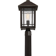 Quoizel Cedar Point 10in 1-Light Outdoor Lantern | Rustic Palladian Bronze and Clear Seedy Glass | Front Porch & Entryway | Model CPT9010PN