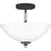 Quoizel Conrad 2 Light Semi-Flush Mount, Brushed Nickel