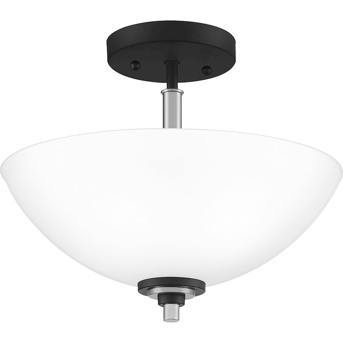 Quoizel Conrad 2 Light Semi-Flush Mount, Brushed Nickel