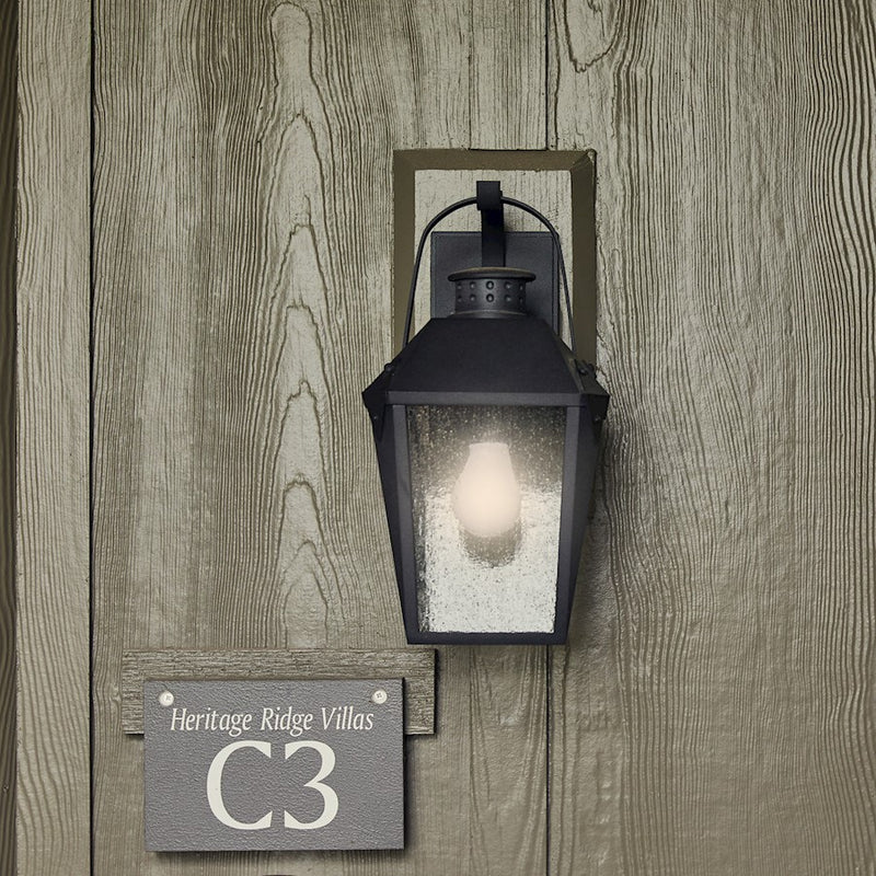 Quoizel Carriage 1 Lt 100W Outdoor Wall Lantern, Sm, Mottled Black