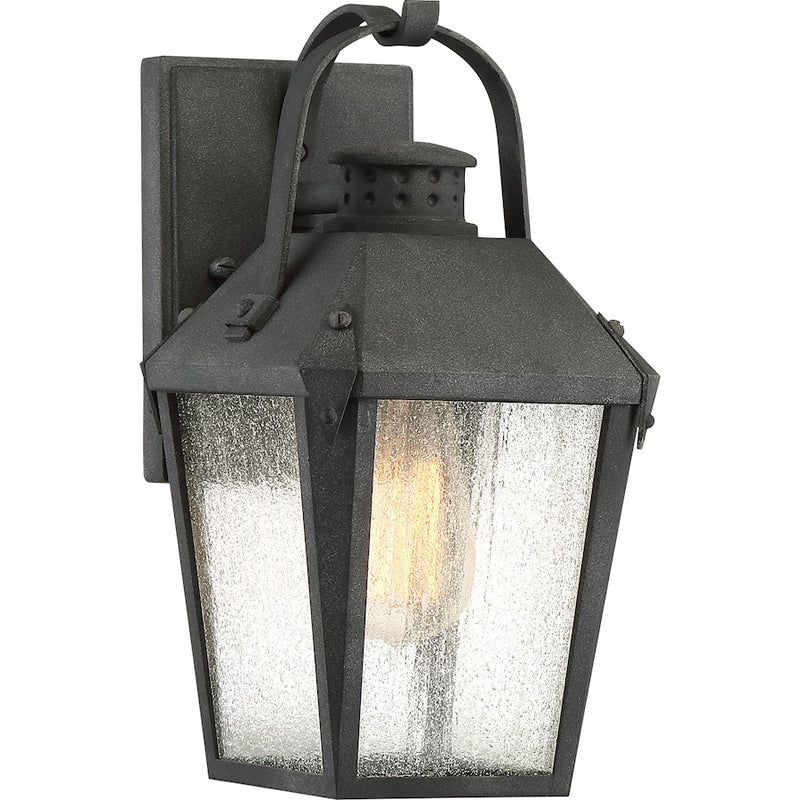 Quoizel Carriage 1 Lt 100W Outdoor Wall Lantern, Sm, Mottled Black
