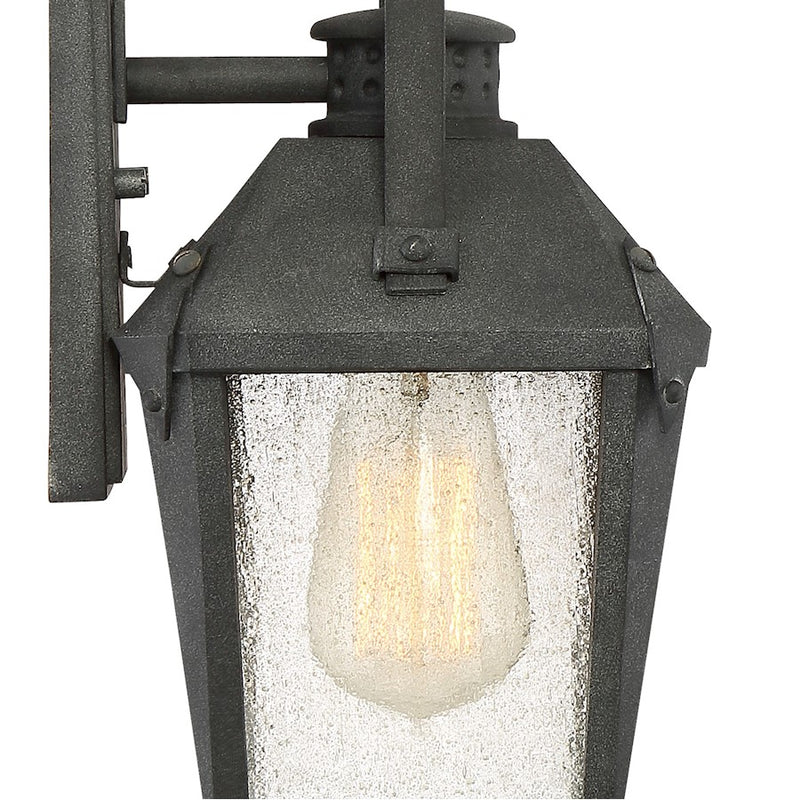 Quoizel Carriage 1 Lt 100W Outdoor Wall Lantern, Sm, Mottled Black