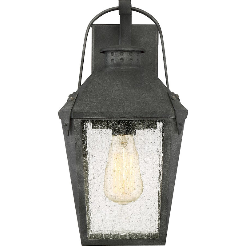 Quoizel Carriage 1 Lt 100W Outdoor Wall Lantern, Med, Mottled Black